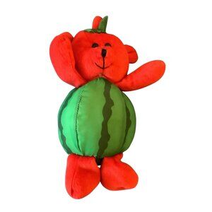 Sugar Loaf Watermelon Inspired Plush Bear Toy 10” Nylon Stuffed Animal